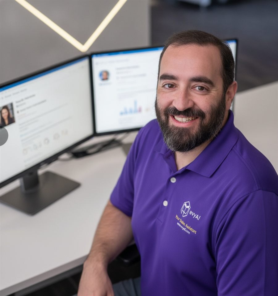 Joe Apfelbaum working at his desk