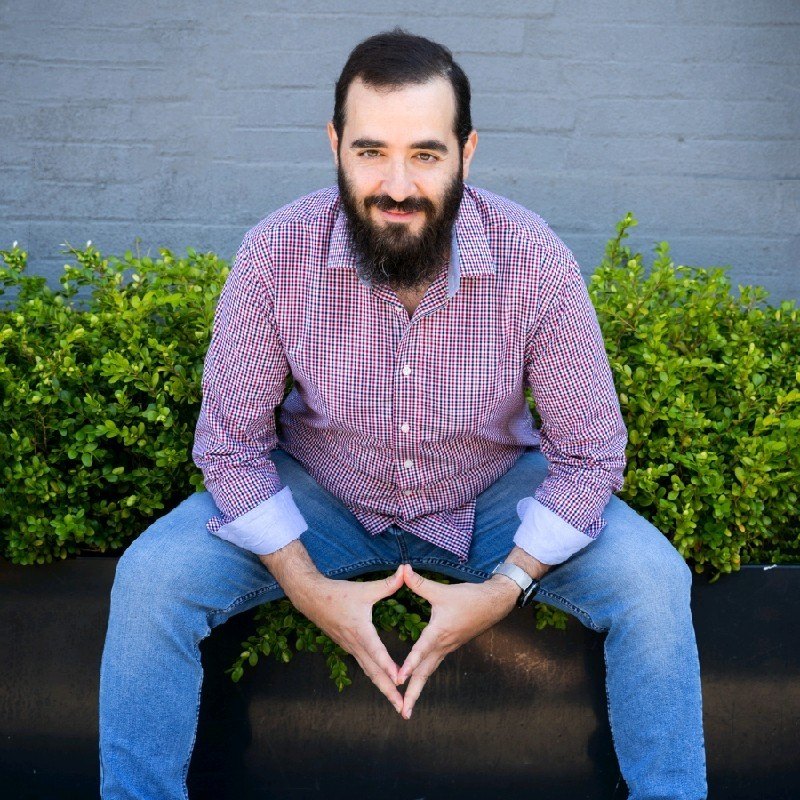 Joe Apfelbaum, square portrait