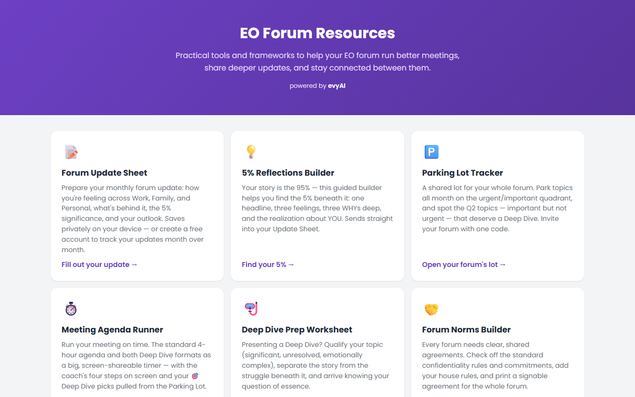 EO Forum Tools screenshot