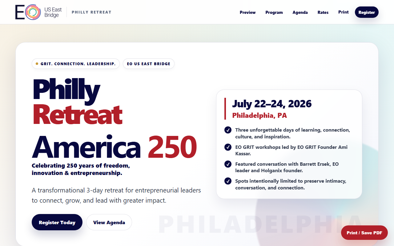 eoevent.com — 15-Minute Sold-Out Event Page screenshot