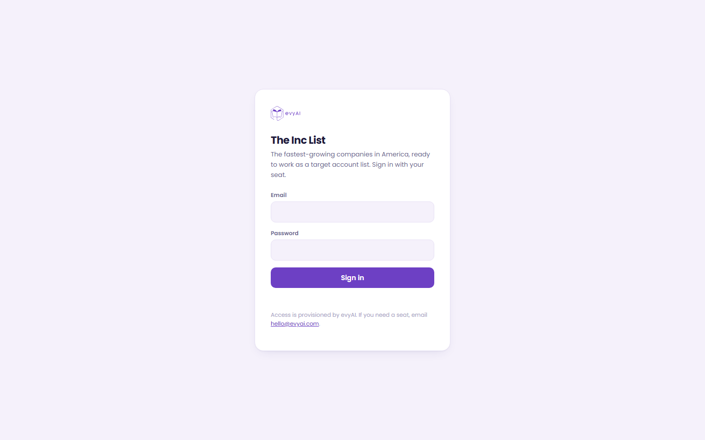 The Inc List: Fastest-Growing Companies as a Target List screenshot